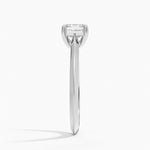 Piper Knife Edge Solitaire Ring Platinum Asscher Engagement Ring