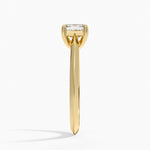 Piper Knife Edge Solitaire Ring Yellow Gold 18k Asscher Engagement Ring
