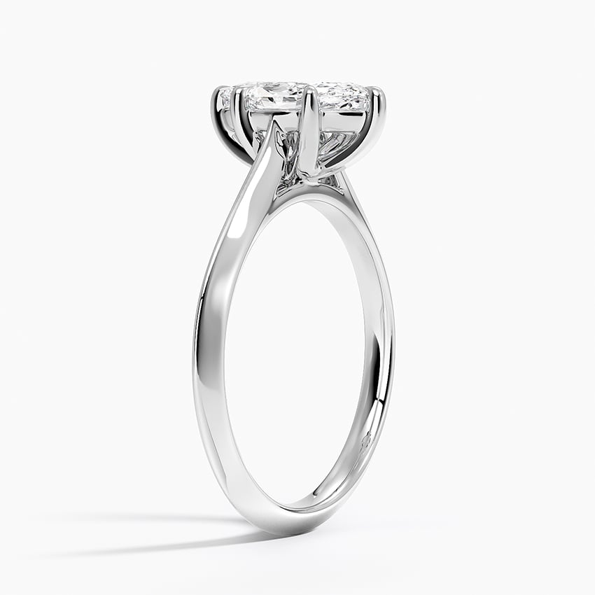 Piper Knife Edge Solitaire Ring Platinum Marquise Engagement Ring