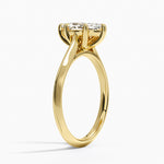 Piper Knife Edge Solitaire Ring Yellow Gold 18k Marquise Engagement Ring