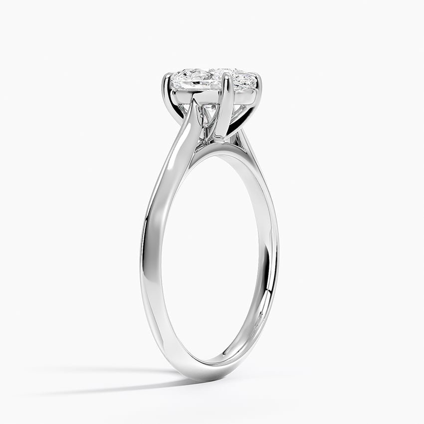 Piper Knife Edge Solitaire Ring Platinum Oval Engagement Ring