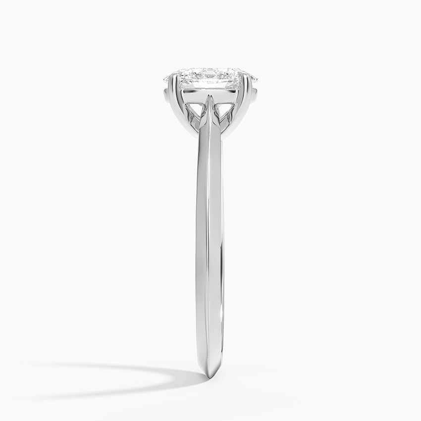Piper Knife Edge Solitaire Ring Platinum Oval Engagement Ring