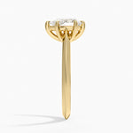 Piper Knife Edge Solitaire Ring Yellow Gold 18k Pear Engagement Ring
