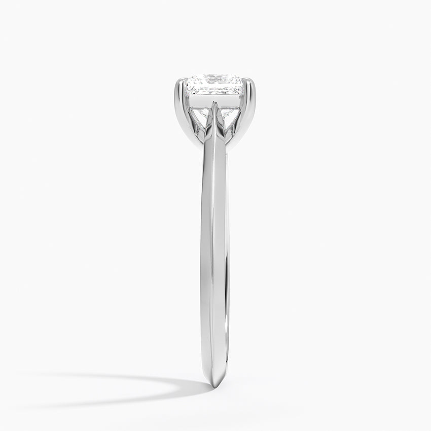 Piper Knife Edge Solitaire Ring Platinum Princess Engagement Ring