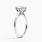 Piper Knife Edge Solitaire Ring Platinum Radiant Engagement Ring