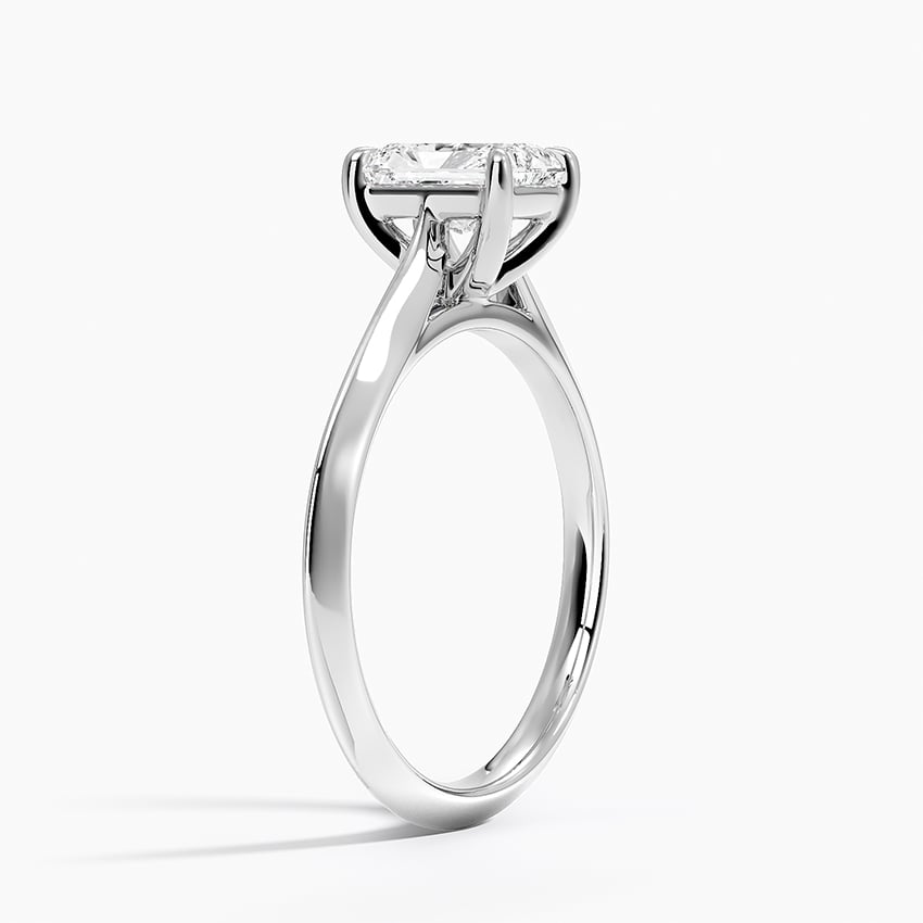 Piper Knife Edge Solitaire Ring Platinum Radiant Engagement Ring