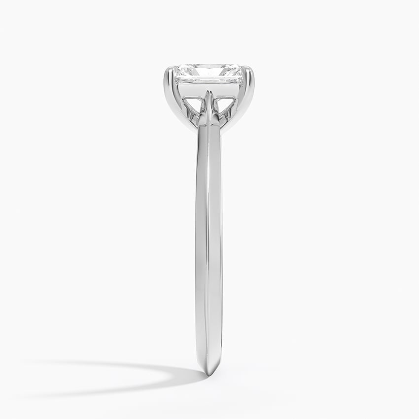 Piper Knife Edge Solitaire Ring Platinum Radiant Engagement Ring