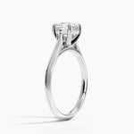 Piper Knife Edge Solitaire Ring Platinum Round Engagement Ring