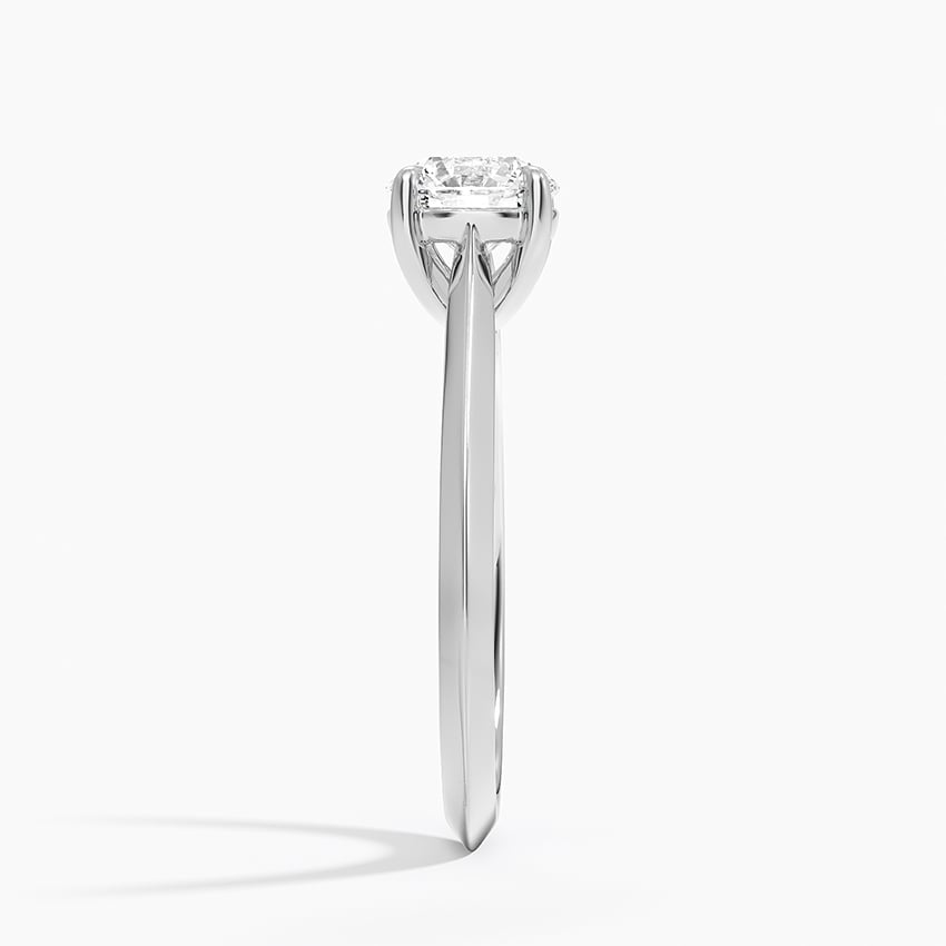 Piper Knife Edge Solitaire Ring Platinum Round Engagement Ring