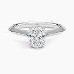 Piper Knife Edge Solitaire Ring Platinum Oval Engagement Ring