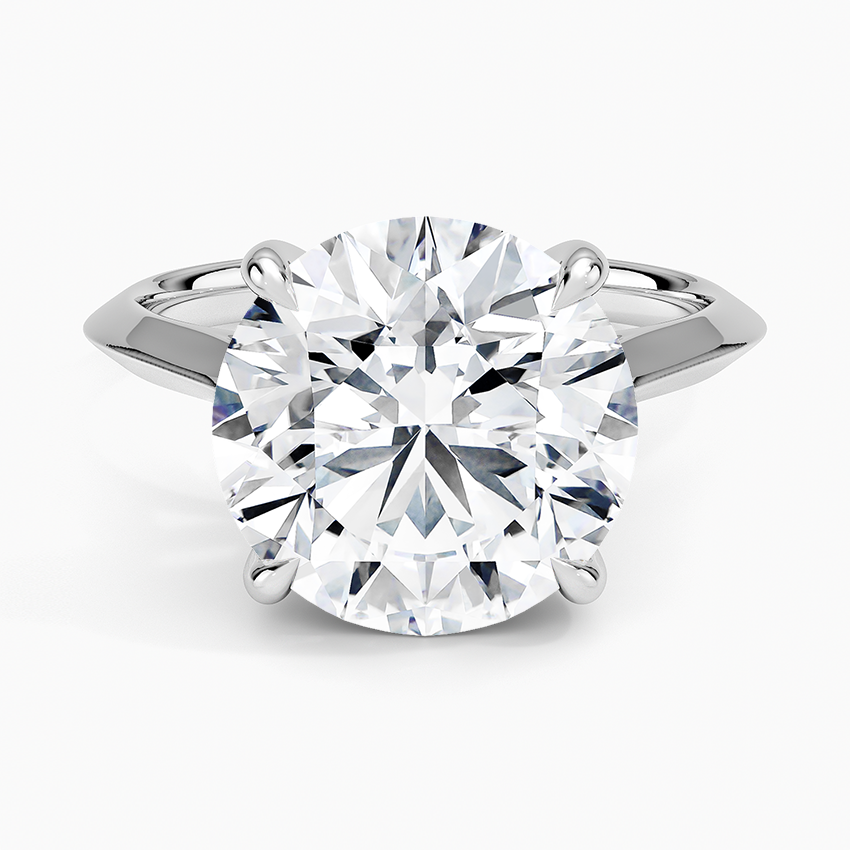 Piper Knife Edge Solitaire Ring Platinum Round Engagement Ring