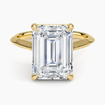 Piper Knife Edge Solitaire Ring Yellow Gold 18k Emerald Engagement Ring