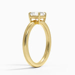 Dara Low-Profile Solitaire Ring Yellow Gold 18k Asscher Engagement Ring