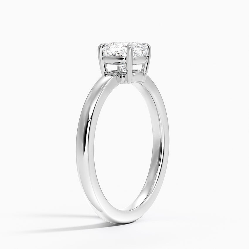 Dara Low-Profile Solitaire Ring Platinum Cushion Engagement Ring