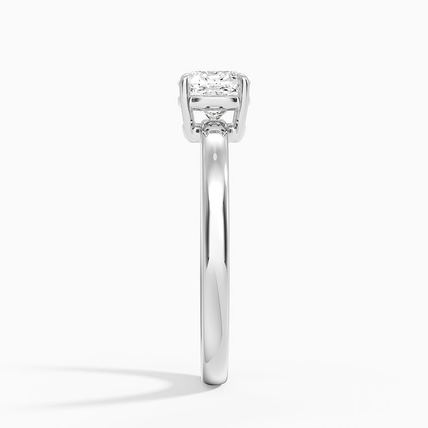 Dara Low-Profile Solitaire Ring Platinum Cushion Engagement Ring