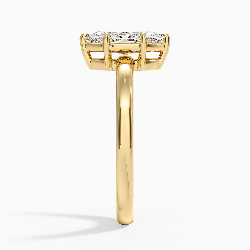 Dara Low-Profile Solitaire Ring Yellow Gold 18k Marquise Engagement Ring
