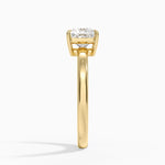Dara Low-Profile Solitaire Ring Yellow Gold 18k Princess Engagement Ring