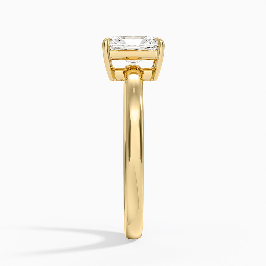 Dara Low-Profile Solitaire Ring Yellow Gold 18k Radiant Engagement Ring