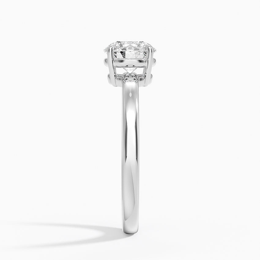 Dara Low-Profile Solitaire Ring Platinum Round Engagement Ring