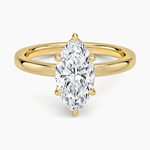 Dara Low-Profile Solitaire Ring Yellow Gold 18k Marquise Engagement Ring