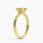 Freesia Bezel Solitaire Ring Yellow Gold 18k Oval Engagement Ring