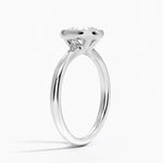 Freesia Bezel Solitaire Ring Platinum Pear Engagement Ring
