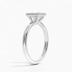 Freesia Bezel Solitaire Ring Platinum Princess Engagement Ring