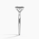 Freesia Bezel Solitaire Ring Platinum Radiant Engagement Ring