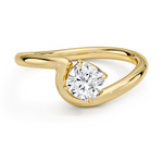 Aire Solitaire Engagement Ring 18K Yellow Gold CU