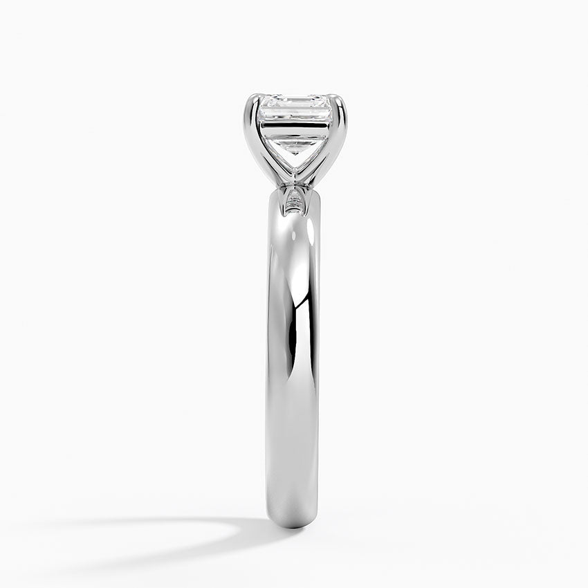 Audrey Perfect Fit 3mm Solitaire Ring Platinum Asscher Engagement Ring