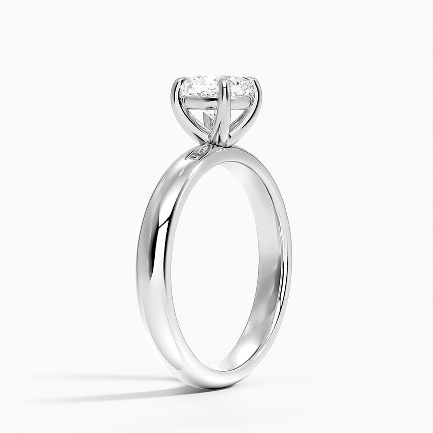 Audrey Perfect Fit 3mm Solitaire Ring Platinum Cushion Engagement Ring