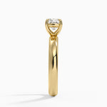 Audrey Perfect Fit 3mm Solitaire Ring Yellow Gold 18k Cushion Engagement Ring