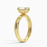 Audrey Perfect Fit 3mm Solitaire Ring Yellow Gold 18k Emerald Engagement Ring