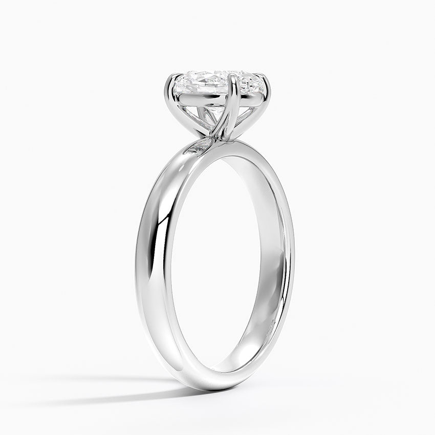 Audrey Perfect Fit 3mm Solitaire Ring Platinum Oval Engagement Ring