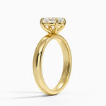 Audrey Perfect Fit 3mm Solitaire Ring Yellow Gold 18k Oval Engagement Ring
