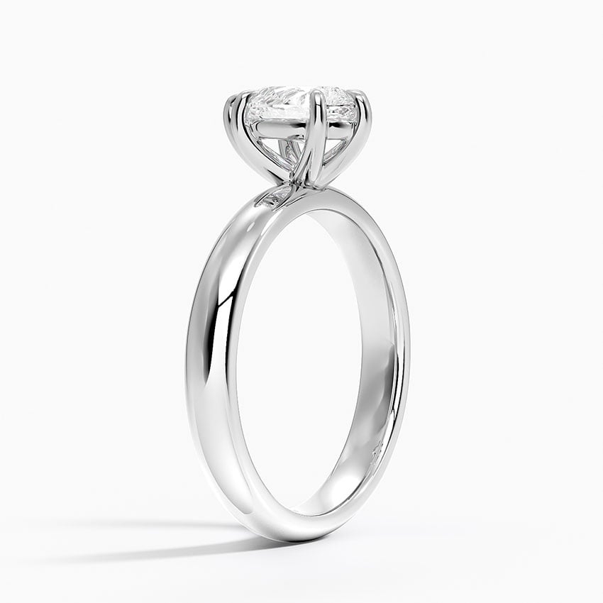 Audrey Perfect Fit 3mm Solitaire Ring Platinum Pear Engagement Ring