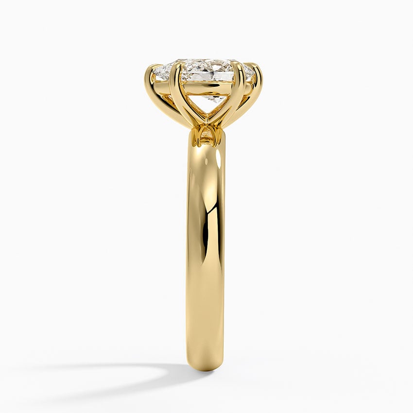 Audrey Perfect Fit 3mm Solitaire Ring Yellow Gold 18k Pear Engagement Ring