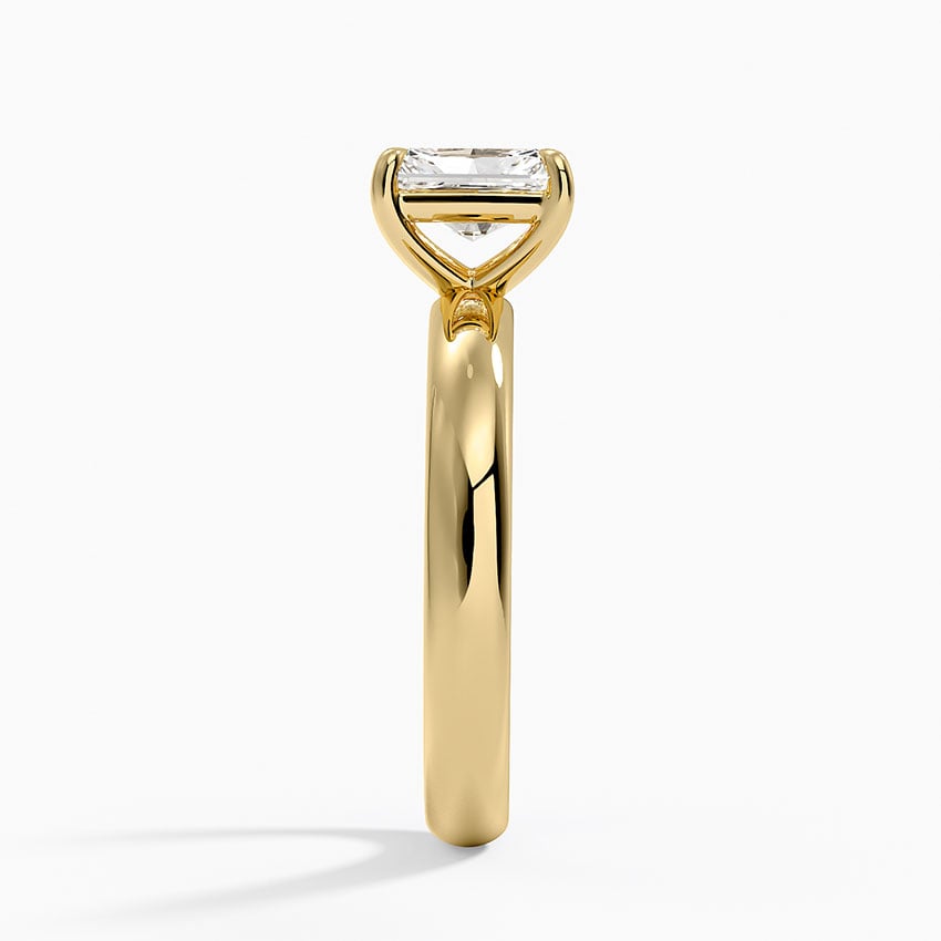 Audrey Perfect Fit 3mm Solitaire Ring Yellow Gold 18k Radiant Engagement Ring