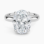 Audrey Perfect Fit 3mm Solitaire Ring Platinum Oval Engagement Ring