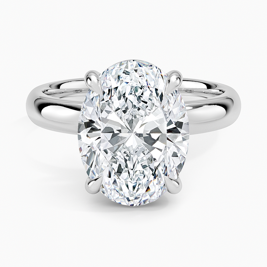 Audrey Perfect Fit 3mm Solitaire Ring Platinum Oval Engagement Ring