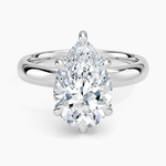 Audrey Perfect Fit 3mm Solitaire Ring Platinum Pear Engagement Ring