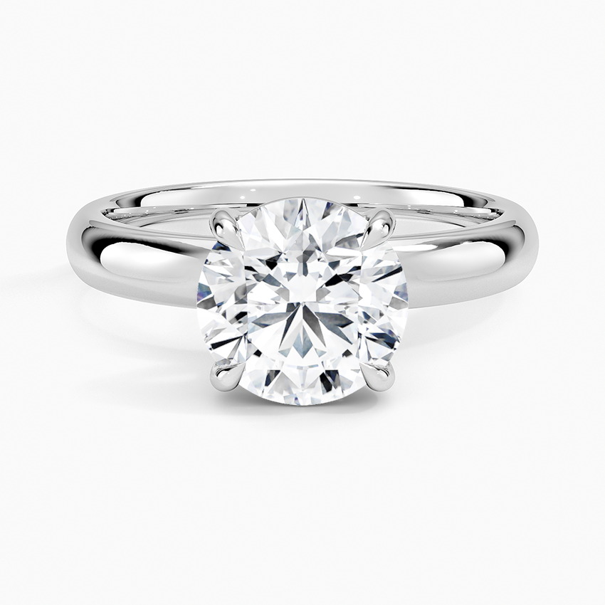 Audrey Perfect Fit 3mm Solitaire Ring Platinum Round Engagement Ring