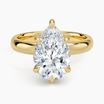 Audrey Perfect Fit 3mm Solitaire Ring Yellow Gold 18k Pear Engagement Ring