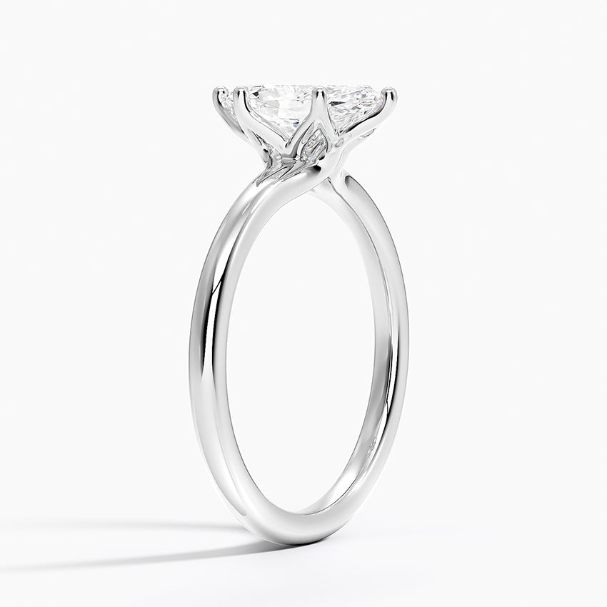 Fleur Solitaire Ring Platinum Marquise Engagement Ring