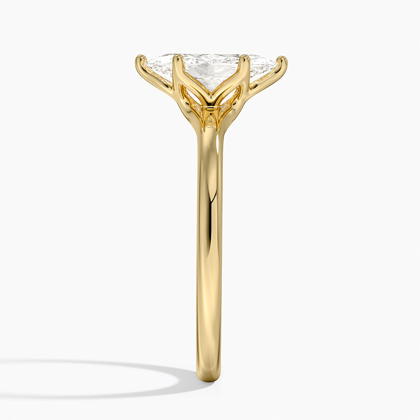 Fleur Solitaire Ring Yellow Gold 18k Marquise Engagement Ring