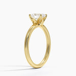 Fleur Solitaire Ring Yellow Gold 18k Oval Engagement Ring