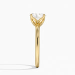 Fleur Solitaire Ring Yellow Gold 18k Oval Engagement Ring