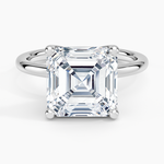 Fleur Solitaire Ring Platinum Asscher Engagement Ring