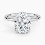 Fleur Solitaire Ring Platinum Oval Engagement Ring