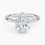 Fleur Solitaire Ring Platinum Pear Engagement Ring